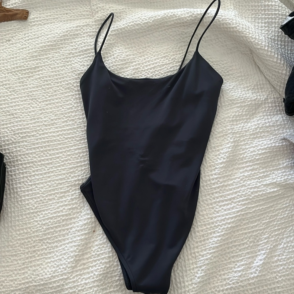 Zara navy blue tank bodysuit